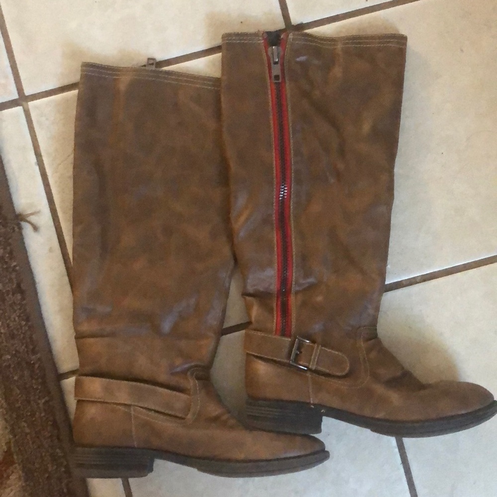 Madden girl zandora knee high zipper boots